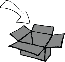 Archived Comics, open cardboard box