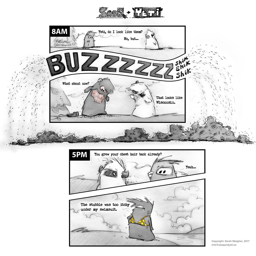 Sasq and Yeti Comic 002 - Yeti, should I shave my chest?